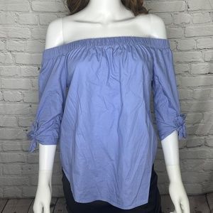 Ambiance Blue Off Shoulder Top